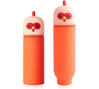 1 Pièce Kawaii Étui École 2 En 1 En Silicone Souple, 18.5 * 6.5 Cm Porte - Stylos De Table, Thème Animaux Trousse Pour Legami Stylo Fermeture À Glissière, Crayons Crayons Stylos (Poussin)