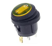 1 pièce KCD1-2 3 broches marche/arrêt SPST LED lumière ronde(Red,220V)