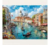 1 pièce Kit de peinture de diamant 5D DIY motif de la ville d'eau de Venise - Art de diamant rond complet, mosaïque artisanale, décoration murale pour la maison, sans cadre 30*40,40*50,20*30graphique,