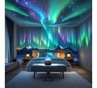 1 pièce Lampe d'ambiance ciel étoilé Aurore boréale avec projecteur LED multicolore, veilleuse. Convient pour la décoration de la maison, la chambre à coucher, le salon - Comprend une télécommande, ca