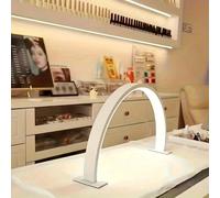 1 pièce Lampe de bureau de lecture et d'écriture en aluminium moderne en forme de demi-lune, éclairage pour salon de beauté et de manucure, alimentée par USB, gradable, convient pour le nail art, la s