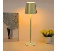 1 pièce Lampe de bureau LED portable avec interrupteur tactile, luminosité réglable, batterie rechargeable 5V Type-C, veilleuse pour chambre d'enfant, lampe de chevet, noire 38 cm / 15 poucesFer