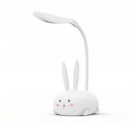 1 pièce Lampe de bureau mignonne de Noël avec chaton, petit lapin, élan, protection des yeux avec chargement USB. Lampe de lecture LED créative et portable pliable pour la chambre d'étudiant. 9*7*18cm