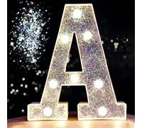 1 pièce Lampe de lettre 21/16cm, lampe de décoration de bureau, lampe de lettre pailletée étincelante, cadeau-surprise pour amis, sœurs, petit-ami, parents, filles, lampe de décoration de cuisine, lam