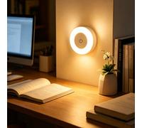 1 pièce Lampe de nuit tactile, interrupteur tactile, lampe de chambre, lampe murale, lampe d'armoire, lumière blanche/chaude/3 couleurs, luminosité réglable, lampe d'armoire portable rechargeable, cap