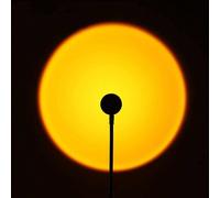 1 pièce Lampe de projection de coucher de soleil jaune LED USB, lampe d'ambiance 7 couleurs, veilleuse romantique, lampe de décoration murale portable pour chambre à coucher/café/salon 1 prise USBABS