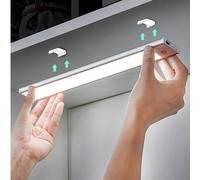 1 pièce Lampe LED sans fil à détecteur de mouvement, 3 modes de couleur, lampe rechargeable USB, lampe LED intelligente ultra-fine pour placard, avec câble de charge, convient pour le placard, la cuis