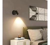 1 pièce Lampe murale rechargeable à DEL, projecteur magnétique, lampe de peinture, veilleuse, lampe de lecture de chevet, lampe de nuit pour les yeux, gradable, sans perçage sans fil, contrôle tactile