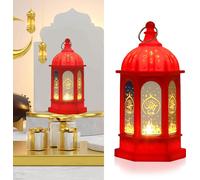1 pièce Lanterne Décoration Ramadan Aïd Moubarak Décoration Bougie Led Lanterne Musulmane Islam Marocain Lampe suspendue Fête Décoration de table