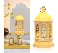 1 pièce Lanterne Décoration Ramadan Aïd Moubarak Décoration Bougie Led Lanterne Musulmane Islam Marocain Lampe suspendue Fête Décoration de table
