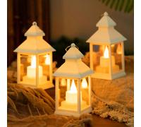 1 pièce Lanterne LED vintage portative (avec pile), lanterne de décoration de table d'intérieur, lanterne de décoration pour le Ramadan, l'Aïd el-Fitr, l'Aïd el-Kébir, les mariages, les fêtes, le camp
