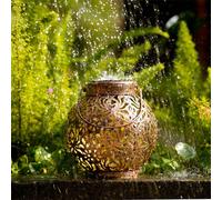 1 pièce Lanterne solaire en fer art Pivoine, Lampe suspendue creuse pour la décoration extérieure du jardin, Éclairage d'ambiance étanche Taille UniqueFer