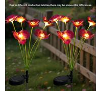 1 pièce Lanterne solaire en forme de papillon et d'orchidée, lanterne solaire extérieure étanche, lanterne de jardin solaire à LED, convient pour le camping en plein air, le jardin, la décoration d'al