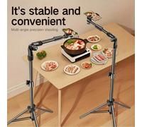 1 pièce Le trépied multifonctionnel réglable avec bras télescopique offre une rotation libre et un réglage de la hauteur à 180 degrés. Il a une structure robuste, un positionnement flexible pour la cr