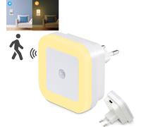 1 pièce Led Night Light Prise Avec Détecteur de Mouvement Capteur Crépusculaire Avec 2 Modes Veilleuse de Nuit Pour Couloir Chambre Enfants Cuisine Escalier