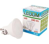 ( 1 pièce ) LEDOM GU10 3W SMD Ampoule LED Blanc neutre 4000K 240 lm 220-240V Ø50 Spot encastrable Transparent