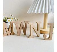 1 pièce Lettre anglaise en bois naturel de couleur DIY, décoration de bureau de maison, logo, décoration de mariage et de fête, artisanat en bois décoratif A,B,C,D,E,F,G,H,I,J,K,N,O,P,Q,R,T,U,V,W,X,Y,