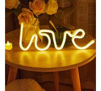 1 pièce Lettre d'amour lumineuse LED, enseigne lumineuse au néon "amour" alimentée par USB ou piles, convient pour la décoration de la table de chevet, de la chambre de fille, du mur, des fêtes, du ma