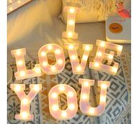 1 pièce Lettre lumineuse créative rose de 6,3 pouces A-Z, Lumière en forme de chiffre, Lumière d'alphabet alimentée par batterie, Lampe de décoration murale, Veilleuse en forme de lettre pour la décor