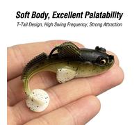 1 pièce Leurre de pêche souple en silicone Gobius Dark Sleeper, type Goby, Jig Worm Wobbler, 10g, 13g, 18g, pour Brochet, Black-bass, Shad, Swimbait, Pesca 4