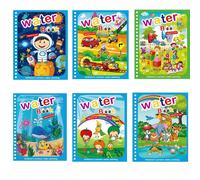 1 pièce Livre de coloriage magique à l'eau pour la décoration de Noël Montessori - Art éducatif réutilisable pour un jeu créatif sans gâchis, cadeau idéal (certaines parties sont envoyées au hasard) É