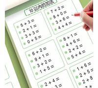 1 pièce Livre d'exercices de mathématiques, 64 pages, Addition & Soustraction, Pratique de la décomposition & composition dans les limites de 10/20/50/100, Entraînement à la méthode d'emprunt & de ret
