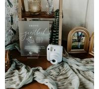 1 pièce Livre d'or photo Snap It Shake It Stick It Sign It Panneau de mariage en acrylique, Laissez une note & des vœux Station de photobooth Livre d'or en lucite 8*10 pouces,5*7 poucesPMMA