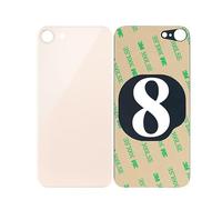 1 pièce / lot de couvercle de batterie en verre pour iPhone 8 boîtier arrière de remplacement pour iPhone 8G Big Hole Back Door Case (doré)