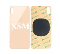 1 pièce / lot de couvercle de batterie en verre pour iPhone Xs MAX boîtier arrière de rechange pour iPhone Xs MAX Big Hole Back Door Case (doré)