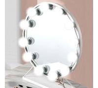 1 pièce Lumière de miroir de vanité alimentée par USB 4/6/8/10/12/14 ampoules, Lumière de miroir de maquillage, Couleur et luminosité réglables, Parfait pour la lumière de remplissage du miroir, Éclai