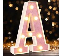 1 pièce Lumière LED Lettre Rose 21cm/8,2in, Convient pour la décoration de proposition de mariage, la décoration de fête d'anniversaire, la décoration d'anniversaire, la décoration de vacances, la déc