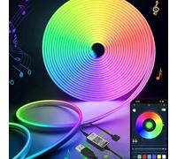 1 pièce Lumière LED néon, Lumière LED flexible, Convient pour le home cinéma, Supporte le contrôle par application Bluetooth, Synchronisation musicale, Alimenté par USB, Connexion sans fil, Peut être 