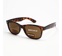 1 pièce Lunettes de lecture bifocales mode avec verres de couleur thé, changement de vision de près et de loin confortable, lunettes de lecture 1X,2X,3X,4X,1.5x,2.5x,3.5xLettresPC