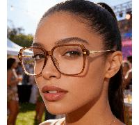 1 pièce Lunettes de lecture surdimensionnées pour femmes, design minimaliste en couleurs classiques, associées à des branches en métal, un design sophistiqué qui rehausse le sentiment de qualité supér