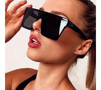 1 pièce Lunettes de mode surdimensionnées pour femmes, lunettes de sport noires populaires en Europe et en Amérique pour le style Y2K Fest Music Fest, pour l'été, la plage, les vacances, les sorties, 