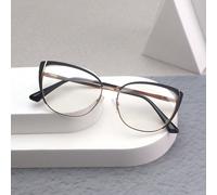 1 pièce Lunettes de tous les jours pour femme en acier inoxydable avec pieds en ressort laqué à motif de points graphiqueCuivre