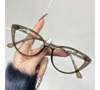 1 pièce Lunettes transparentes délicates et populaires en forme d'œil de chat pour femmes. Nouvelles, portables, idéales pour les sorties, les lectures et la décoration de rue. graphique,UnicolorePC