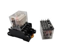 1 pièce LY4NJ HH64P Mini relais P143 14Pin 10A avec relais intermédiaire LED 12V 24VDC 220V 10A relais de commutation à usage général(AC220,Base)