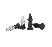 1 pièce M16 Goujon d'indexation de positionnement à ressort télescopique de type réinitialisation/auto-verrouillage, piston à bouton, longueur de la tête du piston 12mm