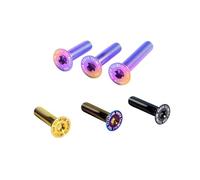 1 pièce M5 M6 M8 boulon en titane Torx à tête fraisée plate à l'intérieur des vis de modification de vélo en fleur de prunier(Blue,45MM_M8 (1PCS))
