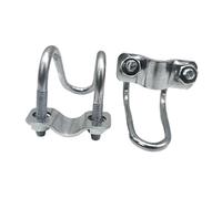 1 pièce M8 boulon en U galvanisé double U-Cross Tube collier de serrage vis connecteur en acier échafaudage fixation croix collier de serrage(25x50mm)