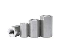 1 pièce M8 M10 M12 M14 M16 304 A2 acier inoxydable hexagonal rallonge longue tige connecteur manchon de joint écrou de couplage tubulaire(Length 40mm,M8 1PCS)