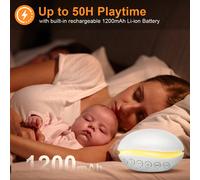 1 pièce Machine de bruit blanc pour le sommeil, dispositif d'aide au sommeil portable et mini avec lumière de respiration, fonction rechargeable et de minuterie pour bébé et adulte Taille UniqueABS
