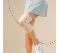 1 pièce Manchon de genou élastique et respirant unisexe avec support à ressort, accessoires de fitness, attelle de genou L,M,XLNylon