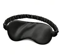 1 pièce Masque de sommeil en soie, masque de sommeil en soie confortable, matériau satin, sangle élastique, convient pour le yoga, les voyages, la sieste, unisexe rose,noir,Essai (bouchons d'oreilles)