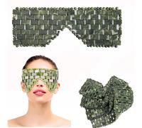 1 pièce Masque pour les yeux en jade naturel, compresse pour les yeux en pierre de jade glacée faite à la main, masque pour les yeux en jade pour thérapie par le froid - Xiuyu A, Beauté, Produits de s