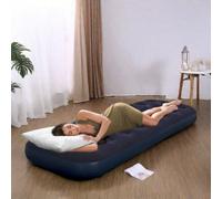 1 pièce Matelas gonflable bleu, couleur aléatoire, tapis de lit gonflable en PVC, tapis de pelouse d'extérieur, matériau en PVC floqué 182 cm * 70 cmPolychlorures de vinyle