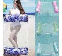 1 pièce Matelas gonflable double en forme de feuille de tortue, Lit de piscine en PVC épaissi, Pliable pour la plage, la piscine, les fêtes, Accessoires de plage, Flotteur de piscine bleu marine,rose