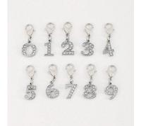 1 pièce Mini 1-10 Porte-clés en alliage avec strass Numéro Chance Armoire Mode DIY Bracelet Pendentif Bijoux Accessoires Halloween Idées cadeaux Fête des enseignants Noël Porte-badges Accessoires de v