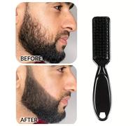 1 pièce Mini brosse de mise en forme de moustache, avec logo, brosse à barbe professionnelle, brosse vintage de barbier pour le pompage, la sculpture et le nettoyage, accessoires de fitness, de barbie